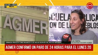 Agmer ratific&oacute; un paro para el reinicio de clases tras el receso invernal